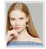 Καθημερινά γυναικεία σκουλαρίκια με καρδιά