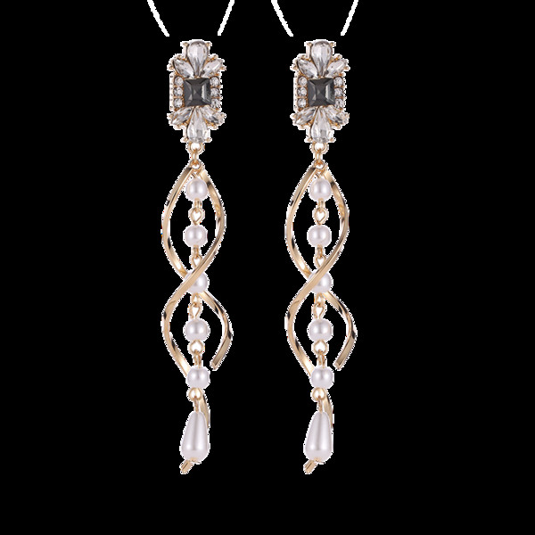 Γυναικεία κομψά σκουλαρίκια με πέτρες και μαργαριτάρια