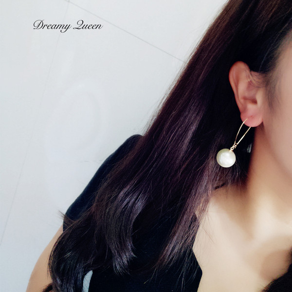 Alkalmi női hosszú fülbevaló gyöngyökkel