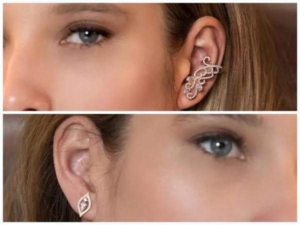 Elegáns női fülbevaló kövekkel
