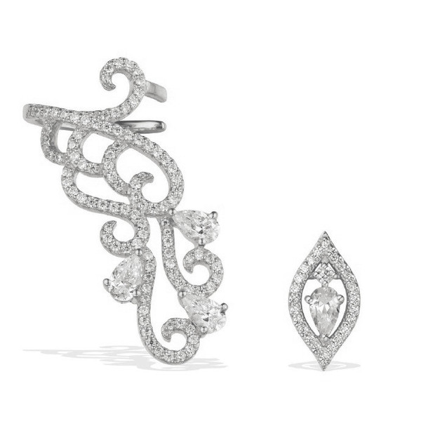 Elegáns női fülbevaló kövekkel