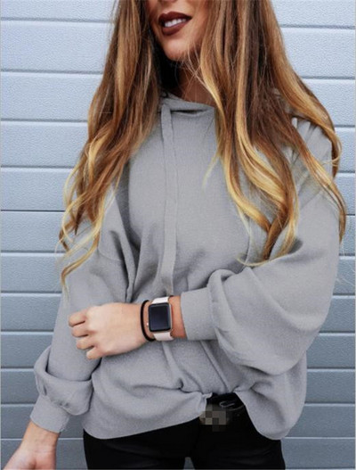 Γυναικεία casual μπλούζα με  κουκούλα σε διάφορα χρώματα