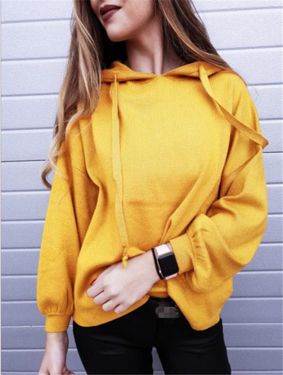 Γυναικεία casual μπλούζα με  κουκούλα σε διάφορα χρώματα