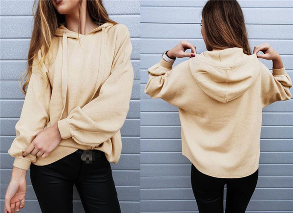 Γυναικεία casual μπλούζα με  κουκούλα σε διάφορα χρώματα