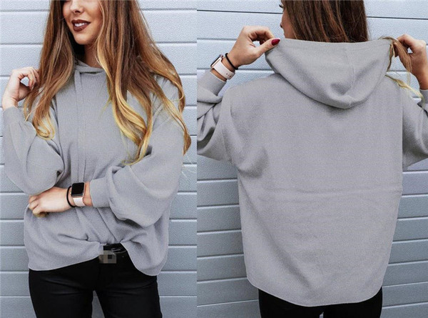 Γυναικεία casual μπλούζα με  κουκούλα σε διάφορα χρώματα
