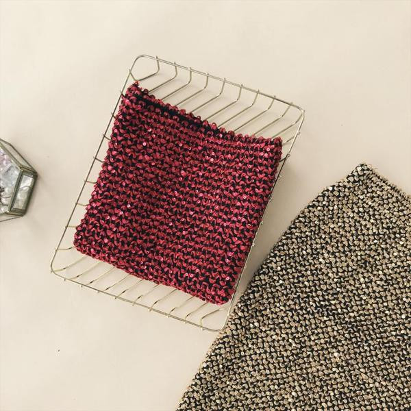 Μοντέρνα γυναικεία  φούστα με πούλιες και ψηλή μέση σε τέσσερα χρώματα