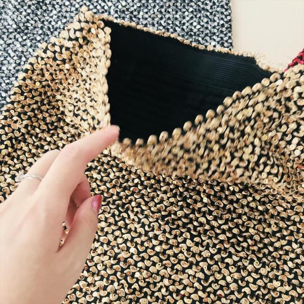 Μοντέρνα γυναικεία  φούστα με πούλιες και ψηλή μέση σε τέσσερα χρώματα