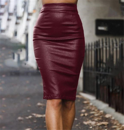 Μοντέρνα γυναικεία φούστα ψηλή μέση σε διάφορα χρώματα