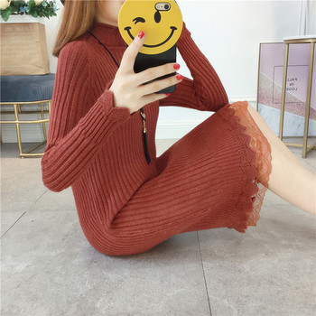 Modern női ruha csipkével több színben