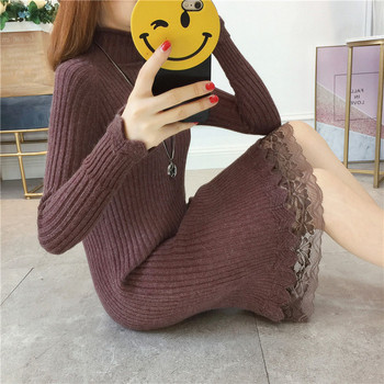 Modern női ruha csipkével több színben