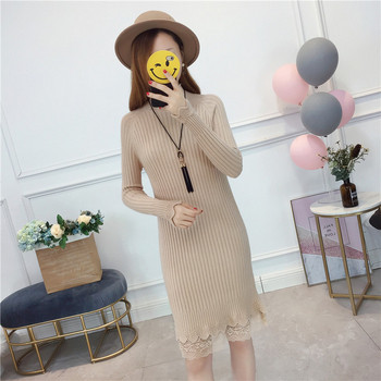 Modern női ruha csipkével több színben