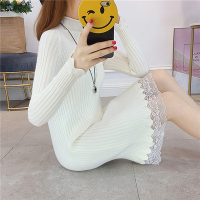 Modern női ruha csipkével több színben