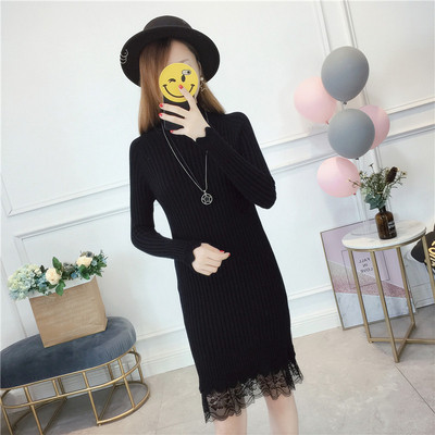 Modern női ruha csipkével több színben