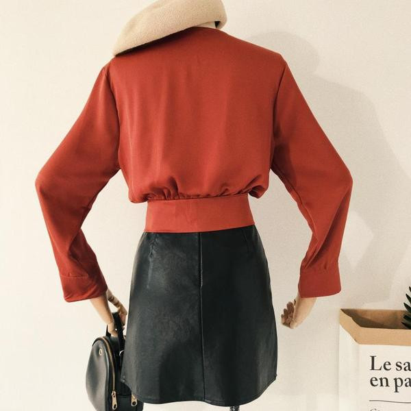 Modern női ing V-nyakkal, három színben