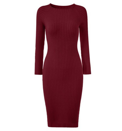 Γυναικείο φόρεμα για το  φθινοπώρο και το χειμώνα Λεπτό μοντέλο σε διάφορα χρώματα