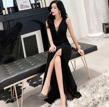 HIT hosszú elegáns női ruha fekete és piros színben