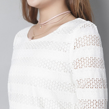 Μοντέρνο γυναικείο φόρεμα  σε λευκό και μαύρο χρώμα