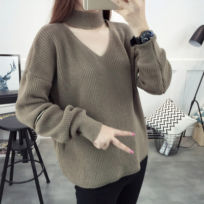 Aktuális női pulóver cipzár elemmel három színben