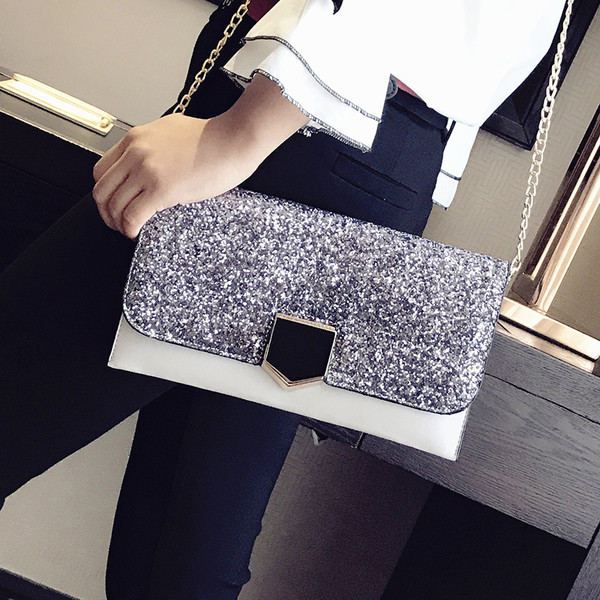 Modern fényes táska rövid és hosszú fogantyúval