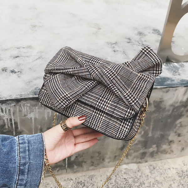Jelenlegi női kockás táska két színben vagy két méretben