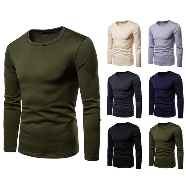 Κομψή ανδρική μπλούζα με ανοιχτό λαιμό σε διάφορα χρώματα - Λεπτό μοντέλο