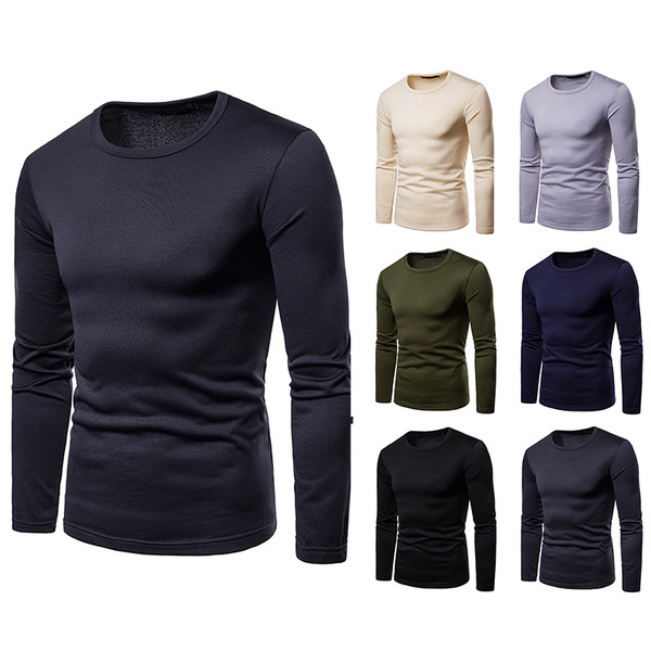 Κομψή ανδρική μπλούζα με ανοιχτό λαιμό σε διάφορα χρώματα - Λεπτό μοντέλο