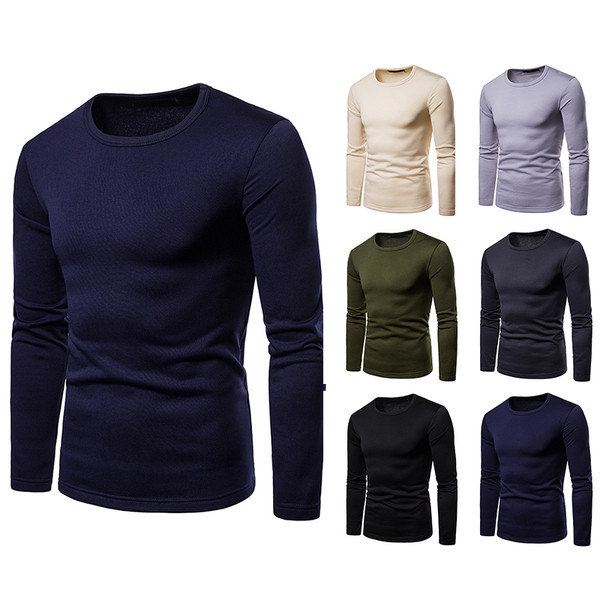 Κομψή ανδρική μπλούζα με ανοιχτό λαιμό σε διάφορα χρώματα - Λεπτό μοντέλο