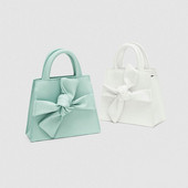 Γυναικεία μικρή  τσάντα με κορδέλα σε δύο χρώματα