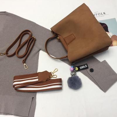 Γυναικεία τσάντα σουέτ σε τρία χρώματα