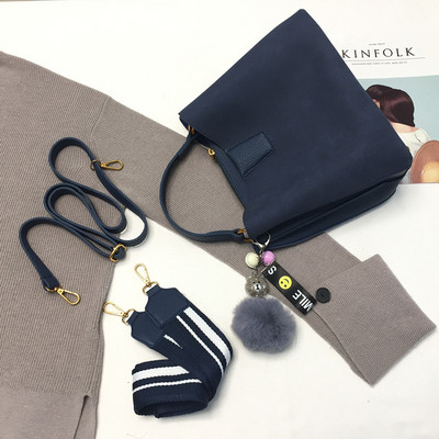 Γυναικεία τσάντα σουέτ σε τρία χρώματα