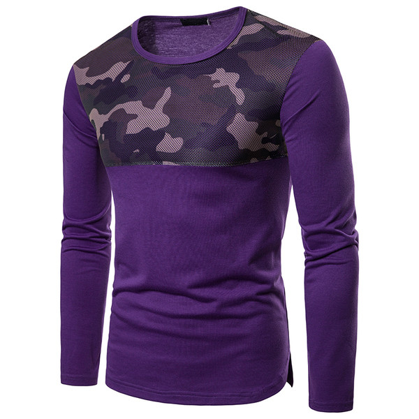 Bluză bărbătească cu motive de camuflaj și plasă în trei culori