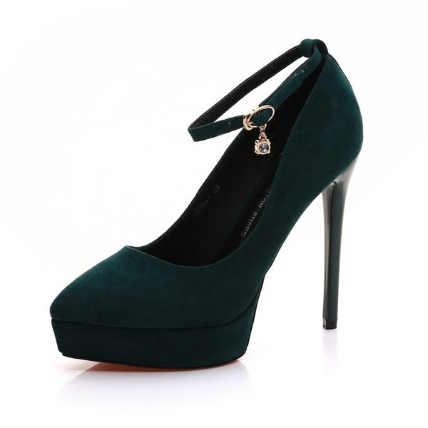 Női elegáns cipő három színben, pántos díszítéssel