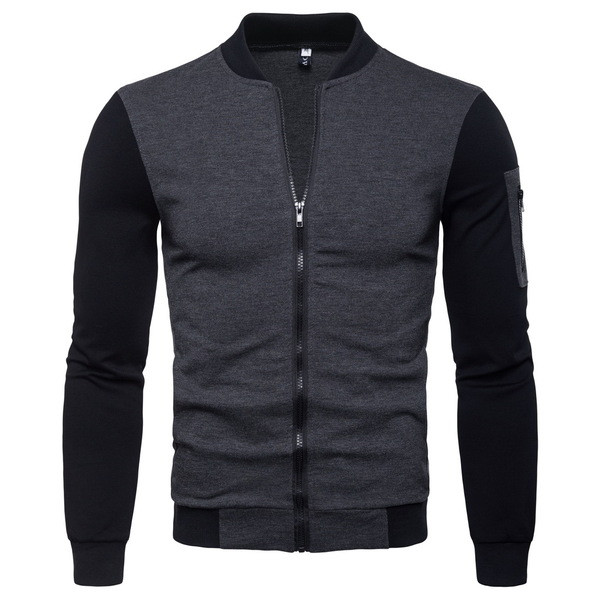 Есенно мъжко яке с О-образна яка в два цвята