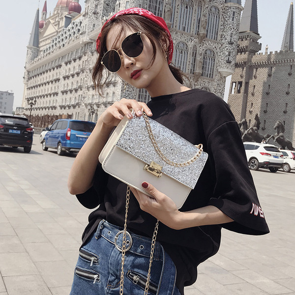 Egyedi női fényes ökobőr táska négy színben