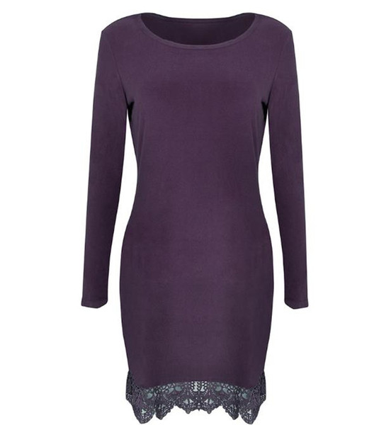 Modern női ruha, hosszú ujjú, csipke több színben