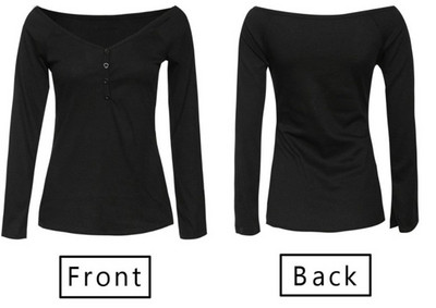 Κομψή γυναικεία μπλούζα με βαθύ λαιμόκοψη σε δύο χρώματα
