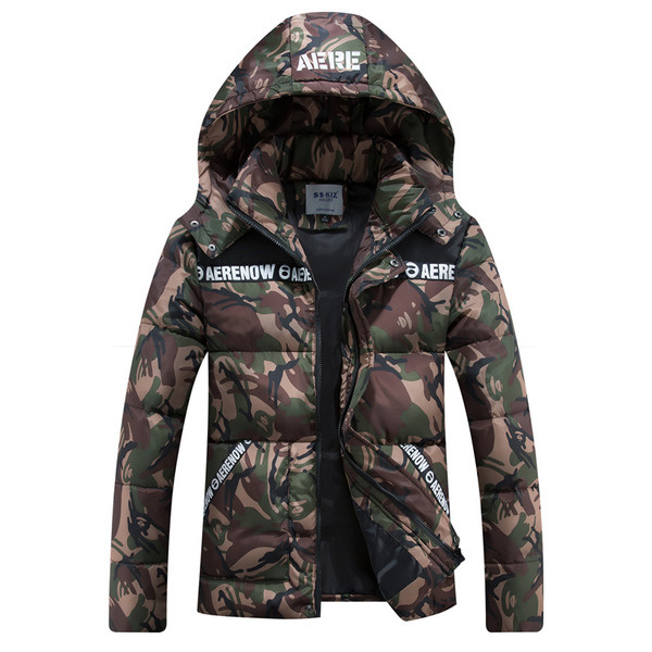 Зимно яке за мъже и жени в камуфлажен десен 