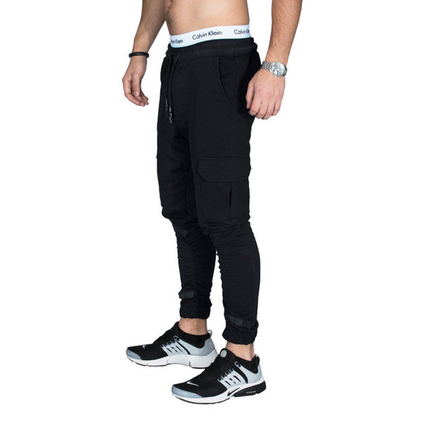 Мъжки спортен панталон със странични джобове в три цвята