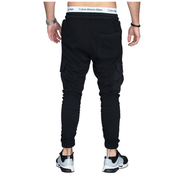 Мъжки спортен панталон със странични джобове в три цвята