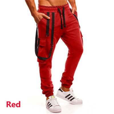 Ανδρικά αθλητικά παντελόνια με τσέπες και κορδόνια σε διάφορα χρώματα