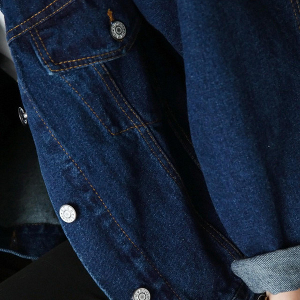 Női sötét farmer dzseki sötétkék színben