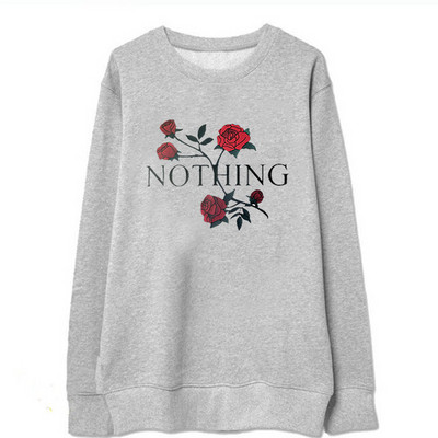 Γυναικεία καθημερινή μπλούζα με εφαρμογές και λευκό και γκρι χρώμα