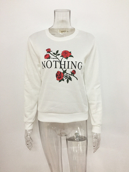 Γυναικεία καθημερινή μπλούζα με εφαρμογές και λευκό και γκρι χρώμα