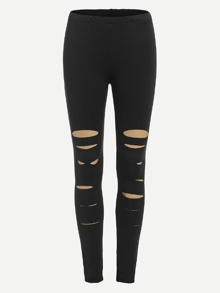 Modern női leggings szakadt motívumokkal két színben