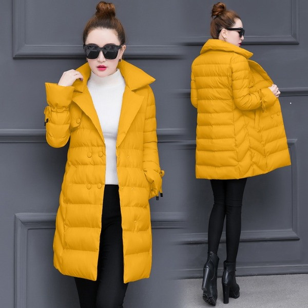 Stílusos női kabát gombokkal, négy színben