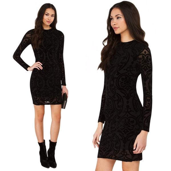 Κομψό γυναικείο φόρεμα με ντεκολτέ σε σχήμα Τ σε τρία χρώματα