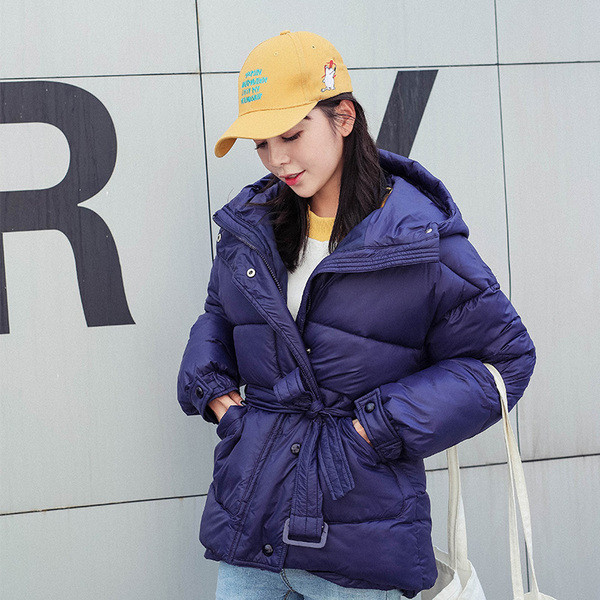 Модерно дамско яке с колан в четири цвята