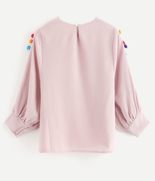 Modern női blúz színes rózsaszín elemekkel