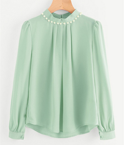 Stílusos női blúz gyöngyökkel több színben