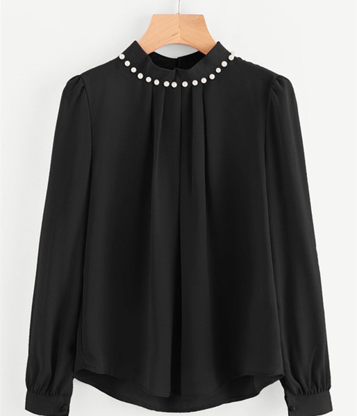 Stílusos női blúz gyöngyökkel több színben